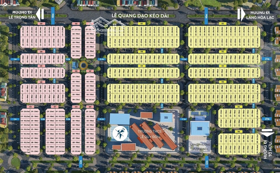 Bán Căn Góc đặc Biệt 270m2 An Quý Mặt đường 32m Và Lê Quang đạo, Mặt Tiền Kinh Doanh 20m