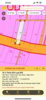 Bán Đất MT Nguyễn Hữu Thọ TP Tây Ninh 7x77m HNK Lộ giới qh 3 ( hai mặt tiền ) Ngay trung tâm Tp Tây Ninh , kế bên bệnh viện y học cổ truyền . Giá 460tr.m ngang Lh 0937496811 sc