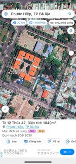 bán lô biệt thự 1040m2(300tc), ngang 19m, mt tôn đức thắng, tp. bà rịa