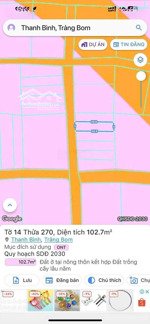quá rẽ sổ riêng thổ cư xã thanh bình 100m2 ,khu dân cư bàn cờ ,gần hồ trị an