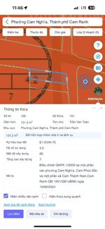 chủ cần bán nhanh lô đất diện tích 131,2m2 nhánh đường hà huy tập, phường bắc cam ranh