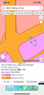 bán đất mặt tiền đường thống nhất trung tâm tp. dĩ an giá chỉ 12,3 tỷ