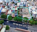 Khuông đất lớn 58 Hoà Bình, Phường 5, Quận 11 DT 25x30m, 550m2, KC 3 tầng Giá 160 tỷ