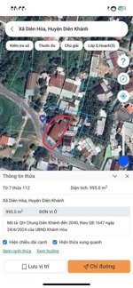 bán đất tại đường 39, diên hòa, diên khánh, khánh hòa, 5,5 tỷ, 529m2