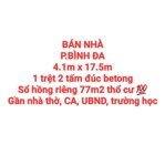 BÁN NHÀ BÌNH ĐA, 1TRỆT 2TẤM, SỔ HỒNG THỔ CƯ GẦN TRƯỜNG HỌC