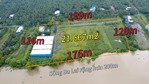 bán đất mặt tiền sông ba lai. sông lớn rộng hơn 200m, quỹ đất 21.667m²
