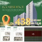 suất căn 1 phòng ngủ 46m2. thanh toán trước 438 triệu đến nhận nhà. góp 5,6 triệu/tháng