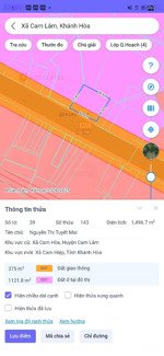 mặt tiền quốc lộ 1a tại cam hòa - cam lâm kdc giữ lại không bị quy hoạch chỉ 520 triệu/ mét ngang