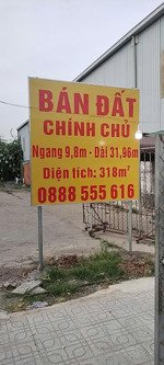 bán đất nền 318m2, ngang 9,8m và dài 31m cực chất giá chỉ 10tỷ5 tại đường nguyễn văn rốp, tây ninh