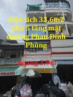 bán nhà 33,6 m x 5 tầng, mặt tiền 3,9m, đường phan đình phùng, long xuyên, an giang