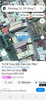 đất khu dân cư hiện hữu bán tại hẻm 1216 đường 30/4, phường 12, vũng tàu, 3,5 tỷ, 79m2
