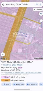 bán gấp lô đất 129m2 full thổ -mt 5m -giáp tp. tân an -đường nhựa 6m tại xã hòa phú -giá 1.05 tỷ