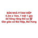 BÁN NHÀ TAM HIỆP, 1 TRỆT 1 GÁC, SỔ HỒNG THỔ CƯ, GẦN GIÁO XỨ BÙI HIỆP