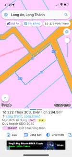 cần bán lô đất 2 mặt tiền dt: 284m2 thổ cư + sổ riêng khu dân cư thái lạc