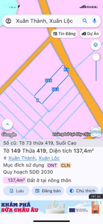 cần bán nhanh cặp đất hẻm 1 sẹc từ đường nhựa đi vào tại suối cao, xuân lộc, khu trung tâm xã