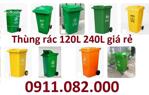 Bộ đôi thùng rác 120l và 240 lít giá rẻ tại cần thơ- thùng rác công cộng-lh 0911082000
