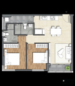 cho thuê căn hộ d''lusso 2pn - 2wc giá tốt 15 triệu full nội thất đang trống sẵn