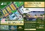 bán nhanh lô góc shophouse lk02-01 trục đường đào toàn bân rộng 23m. view chung cư