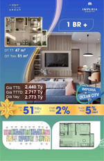 căn 1 ngủ+ (2.4 đồng) view biệt thự, xem bắn pháo hoa 365 ngày dư địa tăng giá cực kỳ tốt.