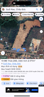 bán khu đất mặt tiền đường suối rau phước tân hội bài