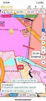 đất xã đông tảo, khoái châu, hưng yên 82.2m2 mt 6m, sau hồ, đường 6m 3xtr/m giáp đô thị 