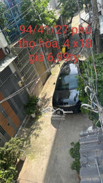 chợ vải phú thọ hòa, tân phú, hẻm xe hơi, ngang 4 x 18 m , 4 tầng, nhỉnh 6 tỷ