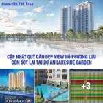 bán căn hộ lakeside garden hp cạnh hồ ,63.9m2 view đẹp, giá từ 2,9 tỷ ck đến 4,5% bàn giao t6/2026