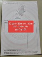 Bán đất đường Phước Toàn , Long Hiệp dt 453m2 ( 110m2 thổ + 343m2 đất lúa) giá 2,15 tỷ