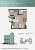 rẻ nhất fpt3, căn 1+ tầng 24 diện tích 47m2 dự kiến bàn giao vào quý 2/2026