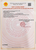 diện tích: 289,5m2 * đất ở nông thôn: có 100m2 thổ cư. đất trồng cây lâu năm