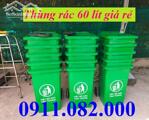 Thùng rác 60 lít giá rẻ tại an giang- Thùng rác nhựa 120l 240l giá sỉ đại lý- lh 0911082000