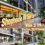 vốn 3 tỷ sở hữu shophouse khối đế 62,9m² tại vin smart city - cho thuê tới 85tr/tháng sổ đỏ lâu dài