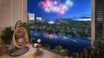 onsen tầng 15 căn 01, view pháo hoa: 1 phòng ngủ cộng. giá trực tiếp từ chủ đầu tư sungroup.