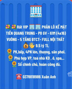 phân lô mặt tiền quang trung gv - 61m (4x16) vuông - 5 tầng btct- full nội thất 9.5 tỷ tl
