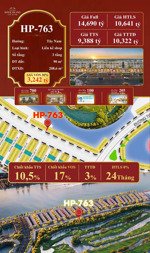 hp-763 liền kề shop royal island, vị trí vàng ven sông, dt đất 90m² | dtxd 208,6m²