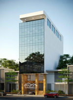 bán gấp toà văn phòng dt 385m2x9 tầng mặt phố bờ sông sét, giải phóng, giá 155 tỷ