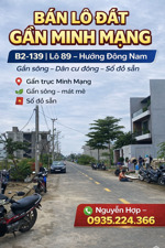 bán lô đất b2-139 | lô 89 khu dân cư hiện hữu. liên hệ: - nguyễn hợp