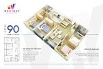 chưa tới 62tr/m2 sở hữu 3 ngủ 2 vệ sinh - chung cư west bay , khu đô thị ecopark