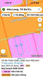 lô đất mt võ văn kiệt gần bệnh viện bà rịa