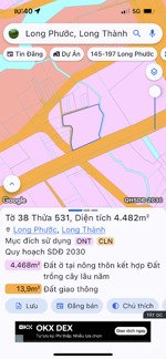 đất long phước, ngay mặt trước sân bay long thành, đường xe container do shr thổ cư sẵn