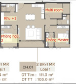 chính chủ gửi bán căn c2z1-05-01 2pn+ 103m², phương án thanh toán tiến độ linh hoạt