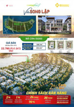 villa song lập mặt tiền đường d22 rộng 16m thông ra trục công viên ven sông charmora city - sun nha