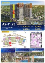 chính chủ bán căn hộ 2 phòng ngủ góc mã căn 23 tầng 11 và 15 - dự án sun cora tower tòa a2