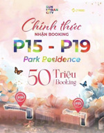nhận booking chính thức p15 p19 | park residence sun urban city