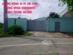 xưởng hóc môn 720m vuông, lợp kín 400m, 320 m sân bê tông xây tường cao 3 mét, đường nhựa container
