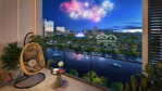 căn studio the onsen1 view pháo hoa, view sông, giá chủ đầu tư, hưởng đầy đủ chiết khấu