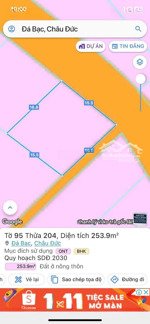 bán đất 253.9m2, 1,3 tỷ tại xã đá bạc, châu đức, giáp với xã long phước bà rịa vũng tàu