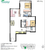 bán ch d1.15.07 the habitat bình dương view đường hữu nghị, 79m2/2pn/2wc giá 3,261 tỷ lh 