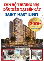 chỉ 200tr sở hữu căn hộ saint mary light bến cát trung tâm tp. bến cát ân hạn gốc lãi 24 tháng