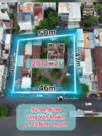 cần bán gấp giảm sốc 35 tỷ - đất 3mt ung văn khiêm 2074m2 full thổ cư - qh cao tầng - bán 665 tỷ